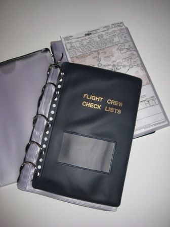 New flight crew checklist binder military 25 sheets