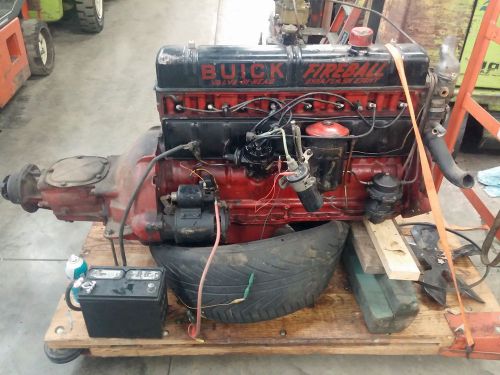 41 buick "fireball" 8l complete engine with transmission series 40a "runs"