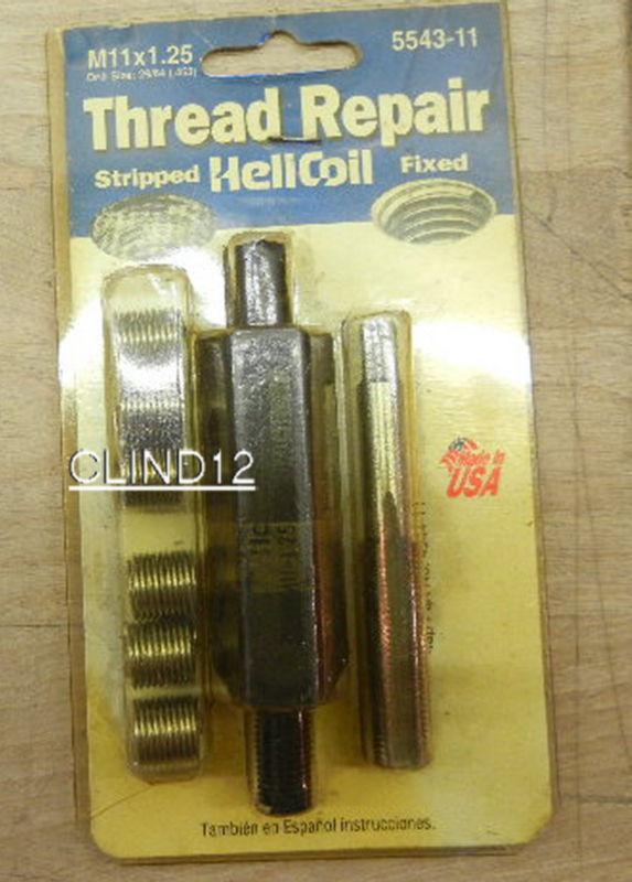 Heli coil striped thread repair kit size m11 x 1.25 helicoil metric