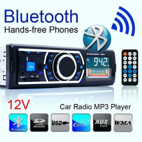 Bluetooth car stereo audio in-dash fm aux input receiver sd usb mp3 radio play