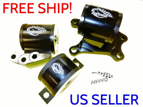 Nyppd engine mount kit 3 piece 6 sp mitsubishi evolution 7-9 01 02 03 04 05 06 f