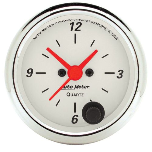 Auto meter 1385 arctic white; clock