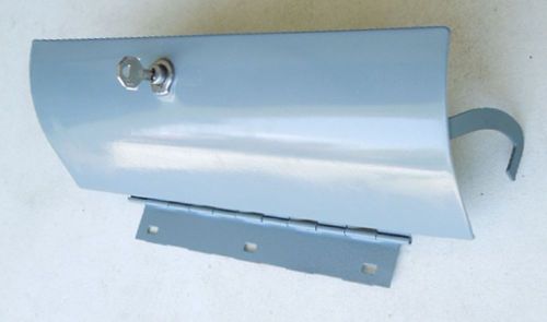 1957  chevy glove box door, hinge and arm &amp; lock  assembly with key - item #1