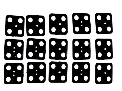 64-72 gm chevy buick oldsmobile pontiac hood insulation clips 2&#034;x2&#034; square 15pcs