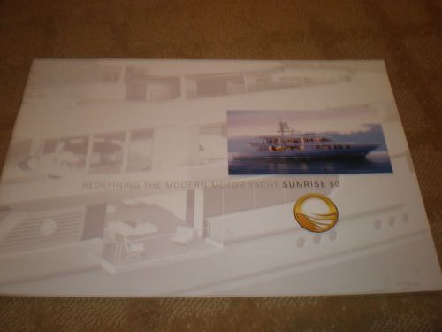 Sunrise yachts 50 meter sales marketing large color brochure 163&#039; megayacht