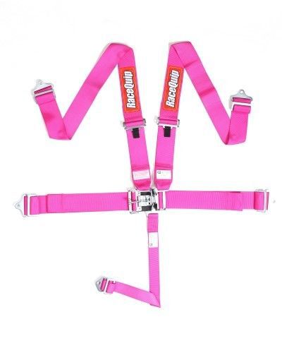 Pink racequip sfi latch and link 5 point harness
