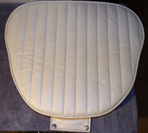 Boat helm fishing seat white cushion