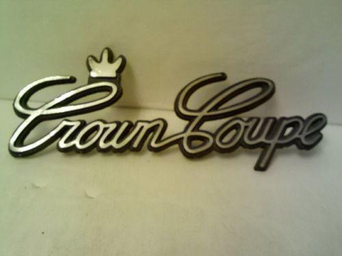 Chrysler imperial crown coupe emblem fender badge - very nice!  >>fast shipping