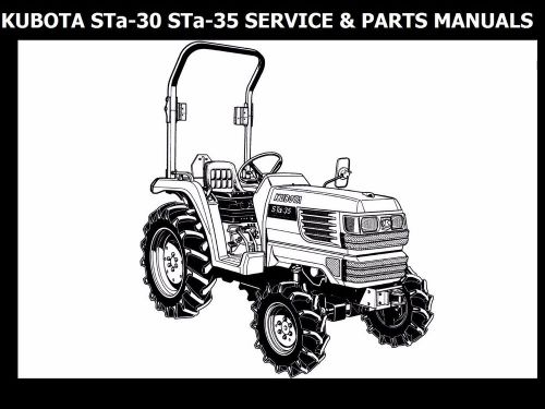 Kubota sta-30 sta-35 workshop &amp; parts manuals 500pgs for service tuning &amp; repair