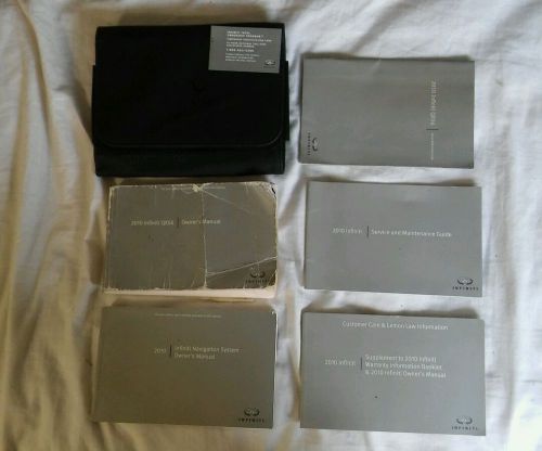 2010 10 infiniti qx56 complete owner&#039;s owners manual set w/navigation manual