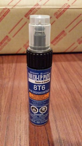 Genuine toyota touch up paint 1/2 oz pen &amp; brush 8t6 voodoo blue