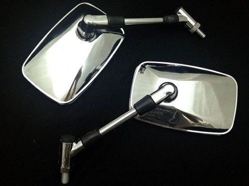 Chrome wide motorcycle rearview mirrors for honda cb shadow vt vf vtx cafe racer