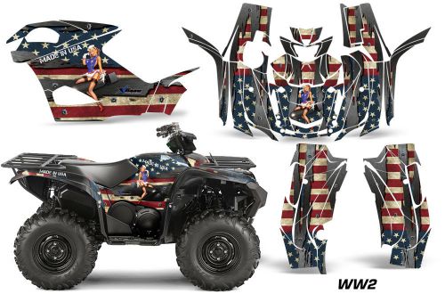 Amr racing yamaha grizzly eps/eps graphic kit wrap quad decals atv 2015+ ww2