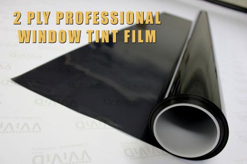 Window tint film black 20% vlt 7ft x 60" car auto house commercial 3mil