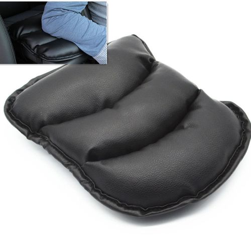 Car center armrest console soft pad cover support box cushion black pu mat liner