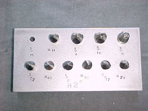 Set of schrillo 82 degree countersink bits  vintage aircraft excellent shape