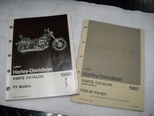 Harley davidson parts catalog 1971-1980,#99455-80 and 99455-80s