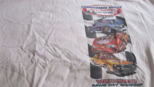 Men's tee shirt performance bodies racing cars sz. 2xl hanes