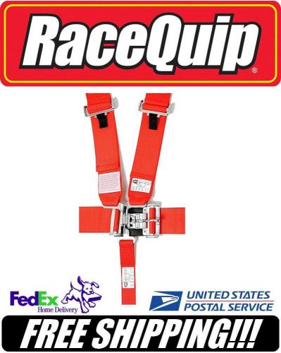 Racequip sfi 16.1 5pt red latch &amp; link racing safety harness nhra scca #711011