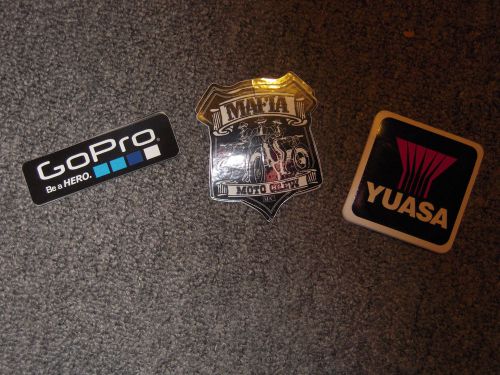 Motorcycle atv scooter go pro yuasa mafia moto crew decal kit !!!