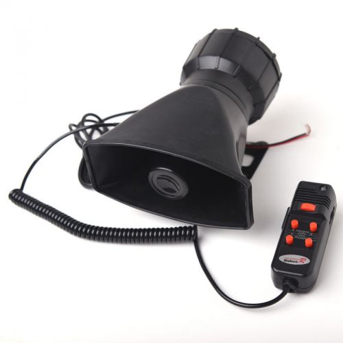 Car siren vehicle horn mic pa speaker system emergency sound amplifier (5 tone)