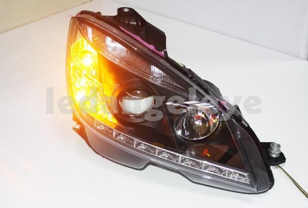 For Mercedes-Benz W204 C180 C200 C260 LED Head Light 2007-2011 year Black Color, US $649.99, image 3