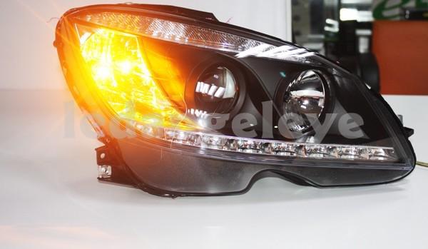 For Mercedes-Benz W204 C180 C200 C260 LED Head Light 2007-2011 year Black Color, US $649.99, image 4