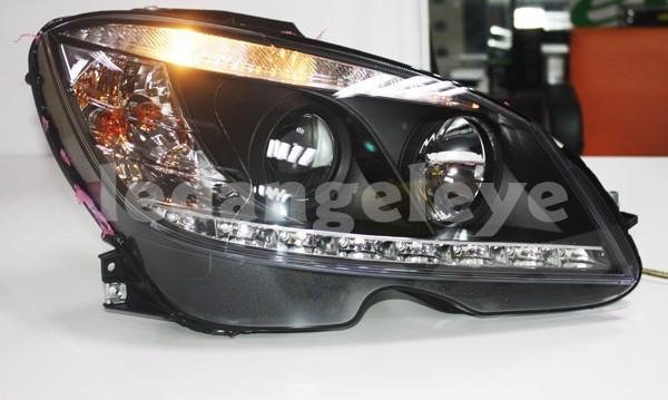 For Mercedes-Benz W204 C180 C200 C260 LED Head Light 2007-2011 year Black Color, US $649.99, image 5