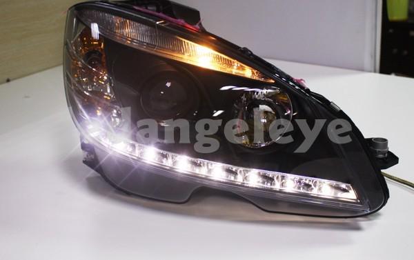 For Mercedes-Benz W204 C180 C200 C260 LED Head Light 2007-2011 year Black Color, US $649.99, image 8