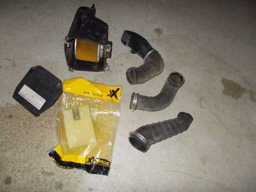 2001 kawasaki prairie 400 4x4 air box cleaner lid cover filter hoses intake