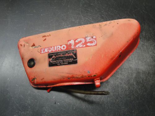 74 1974 yamaha 125 enduro motorcycle engine body fuel oil cover tank