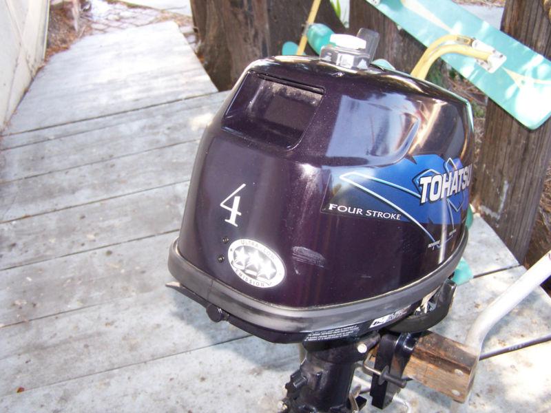 Tohatsu 4 Stroke, 4 HP, Long shaft motor, US $750.00, image 3
