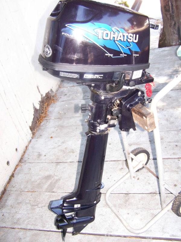 Tohatsu 4 Stroke, 4 HP, Long shaft motor, US $750.00, image 5
