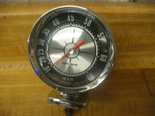 Vintage aqua meter speedometer century chris craft shell lk scott