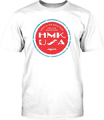 Hmk bottle cap mens short sleeve t-shirt white/red