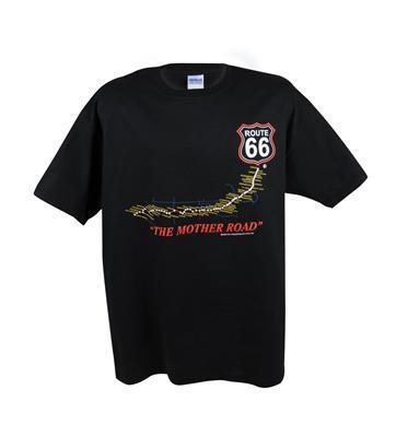 Ghh t-shirt cotton black route 66 the mother road men's 2x-large each