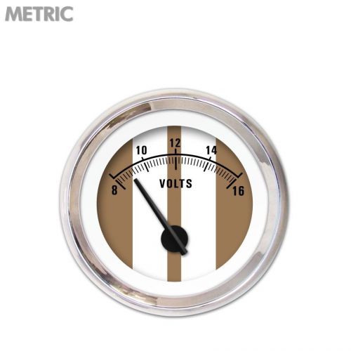 Volt gauge - metric cobra brown , black modern needles, chrome trim rings