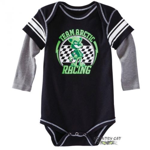 Arctic cat infant team arctic racing long sleeve onesie - lime - 5263-27_