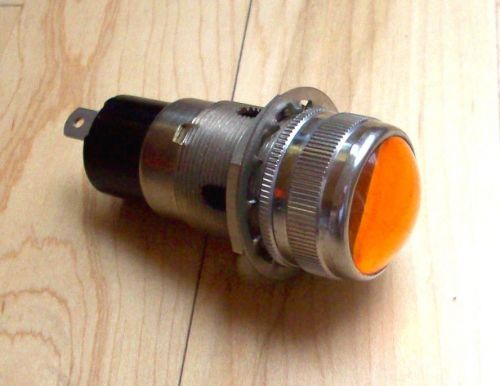 Vintage amber curved lens dash gauge panel light hot rod nos 1 rare style dialco