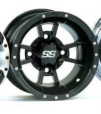 Itp ss112 rims honda 400ex 400x set 4 front rear black 1999-2013