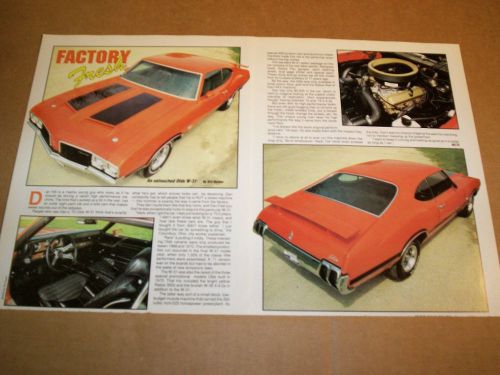 70 1970 oldsmobile w31 cutlass s magazine article
