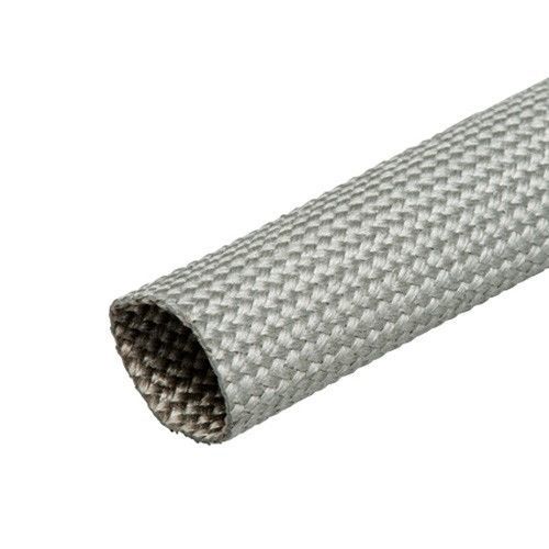 Silver fiberglass, high temperature braided loom, 1/2" (50 ft.)