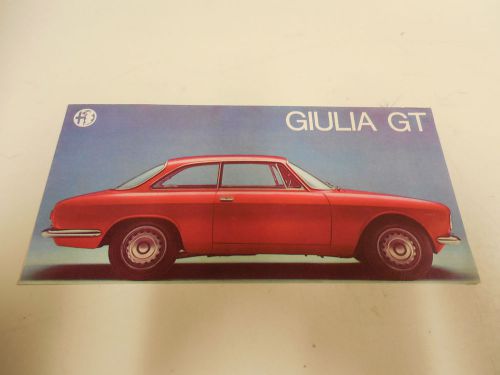 Alfa romeo giulia gt original foldout sales brochure (italian)