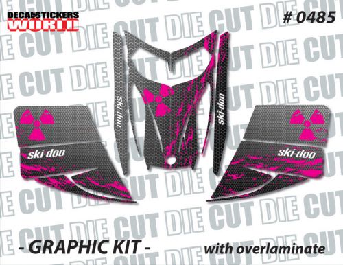 Ski-doo rev mxz snowmobile sled wrap graphics sticker decal kit 03-07 0485