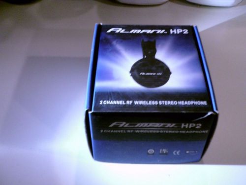 Almani model hp2 2-selectable channel rf wireless headphone 88.1 and 88.7 nib