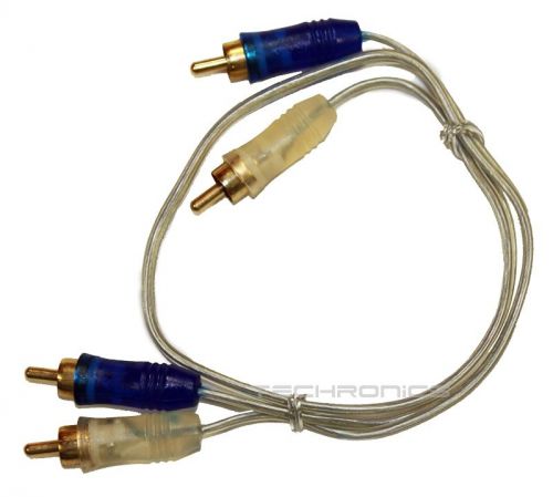 Scosche 1.5' foot rca amp clear car audio amplifier inter connect signal cable