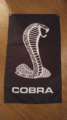 Ford cobra shelby gt500 racing flag banner 3x5 car enthusiast garage mancave