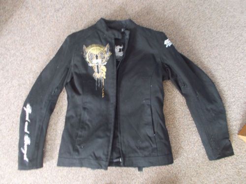Women's speed and strength tough love motorcycle jacket black medium