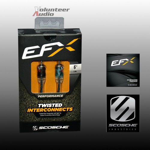 Efx performance series 6 ft rca car audio av 2 channel male adaptor interconnets