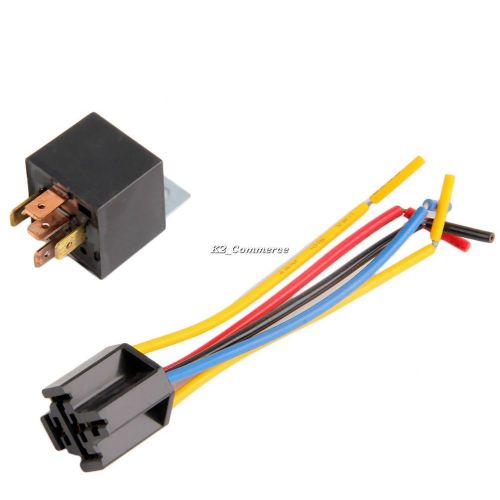 Universal car wiring automotive spdt relay 5 pin sockets 5 wire 20a/30a k2